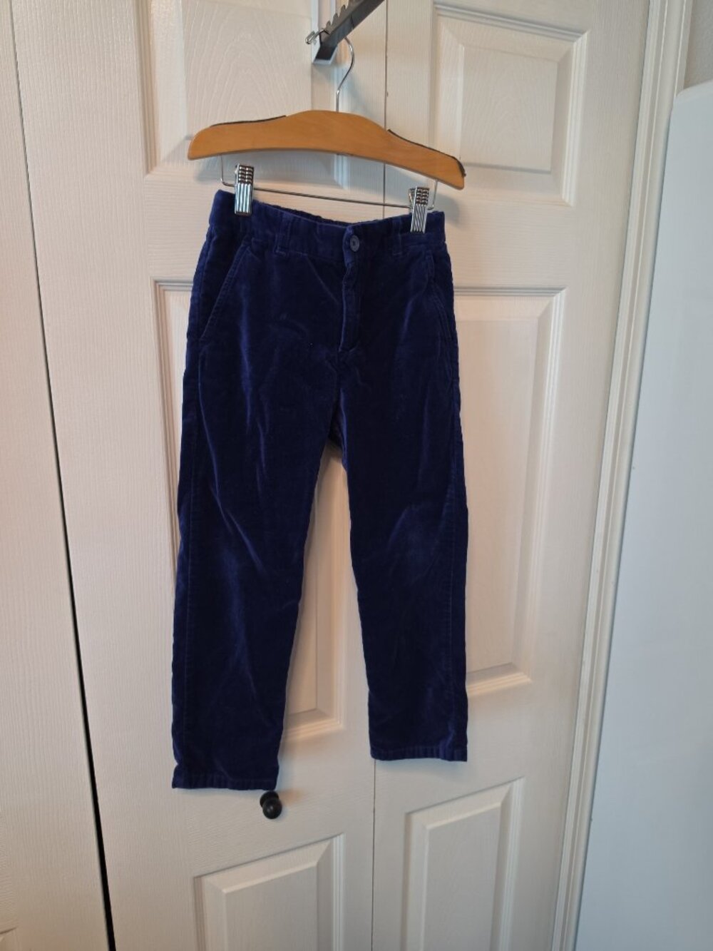 H&M Dressy Velvet Blue Pants — 6-7 Years